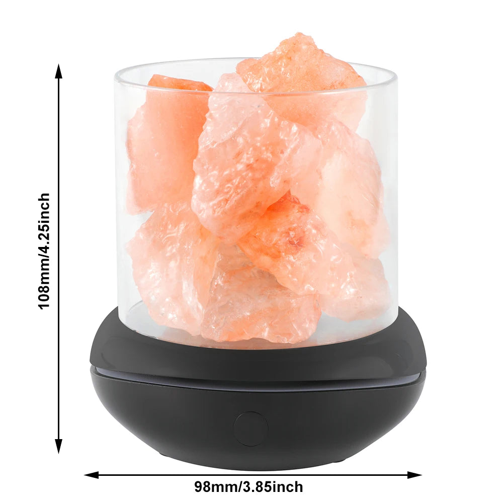 Himalayan Salt Lamp Atural Crystal Hand Carved Night Light Home Decor LED Lamp Air Purifying with Plug Release Negative Ions