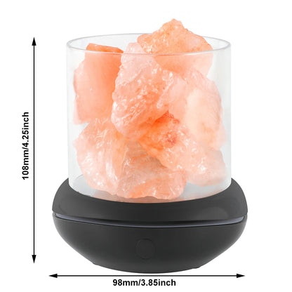 Himalayan Salt Lamp Atural Crystal Hand Carved Night Light Home Decor LED Lamp Air Purifying with Plug Release Negative Ions