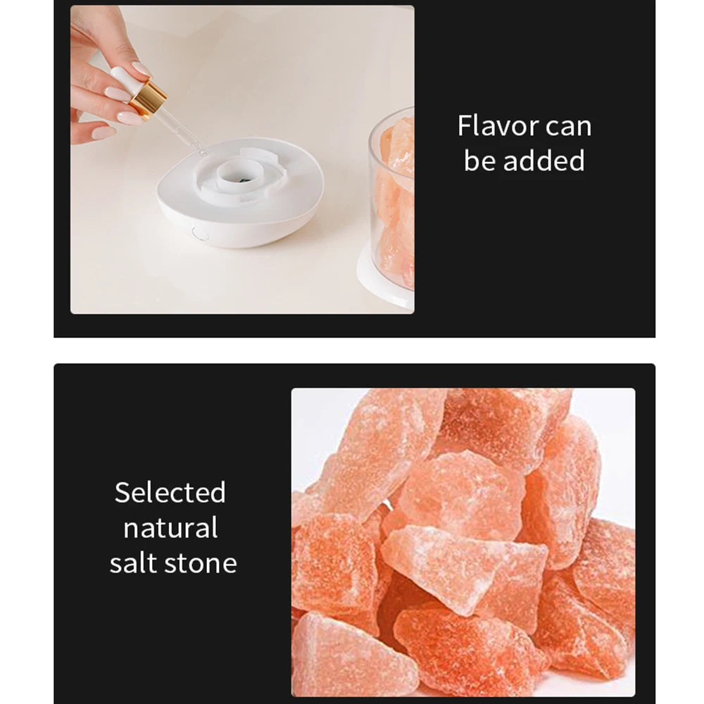 Himalayan Salt Lamp Atural Crystal Hand Carved Night Light Home Decor LED Lamp Air Purifying with Plug Release Negative Ions