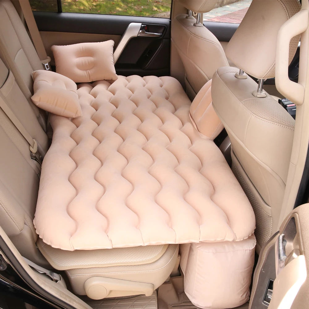 Car Air Mattress Travel Bed Moisture-proof Inflatable Mattress Air Bed Car Back Seat Sofa for Car Interior Without Air Pump