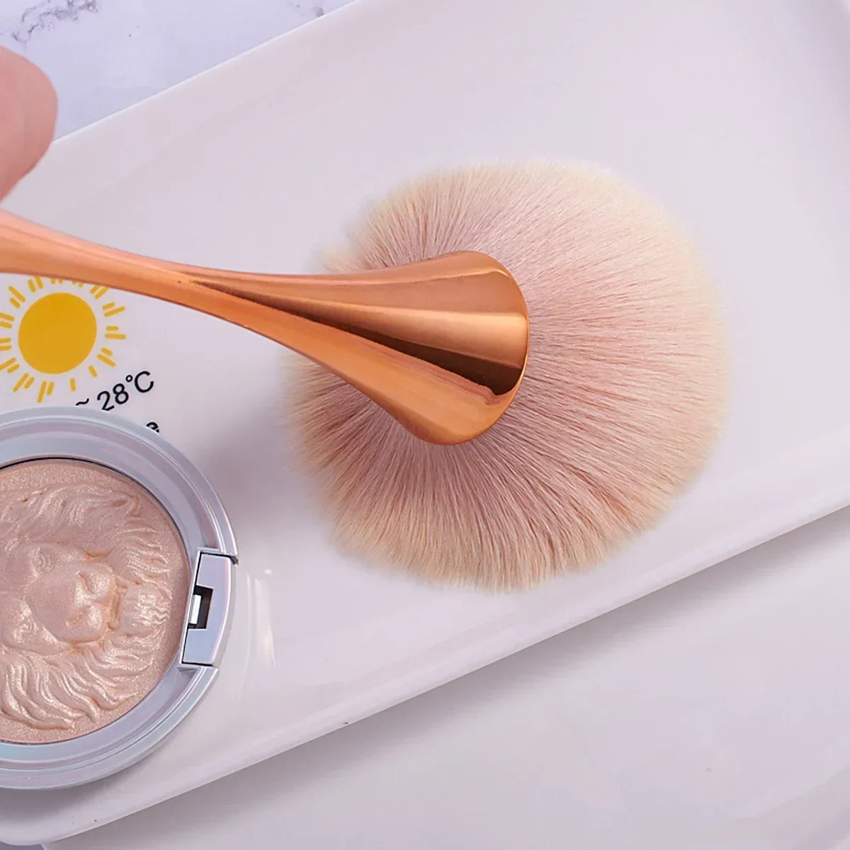 Rose Gold Powder Blush Brush Professional Make Up Brush Large Cosmetic Face Cont Cosmetic Face Cont brocha colorete Make Up Tool