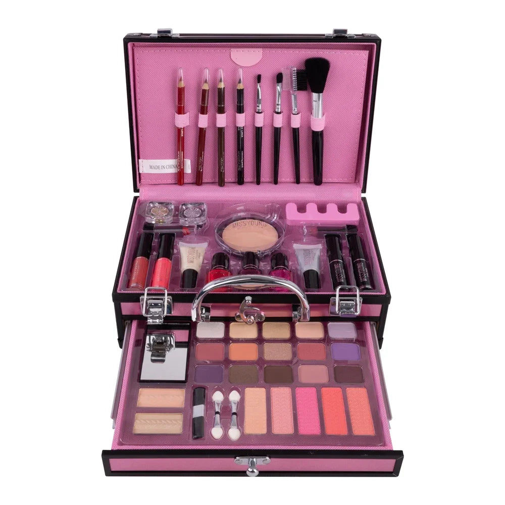 Professional Makeup Set Box Suitcase Make up Kit Lipstick Makeup Brushes Nail Polish Set Cosmetic For Makeup Eyeshadow Palette