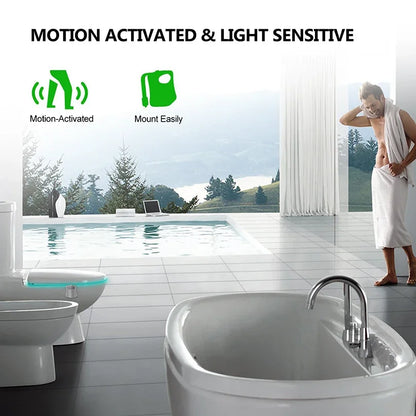 Smart PIR Motion Sensor Night Light Toilet Light Waterproof Toilet Seat For Toilet Bowl Backlight WC Lighting LED Luminaria Lamp