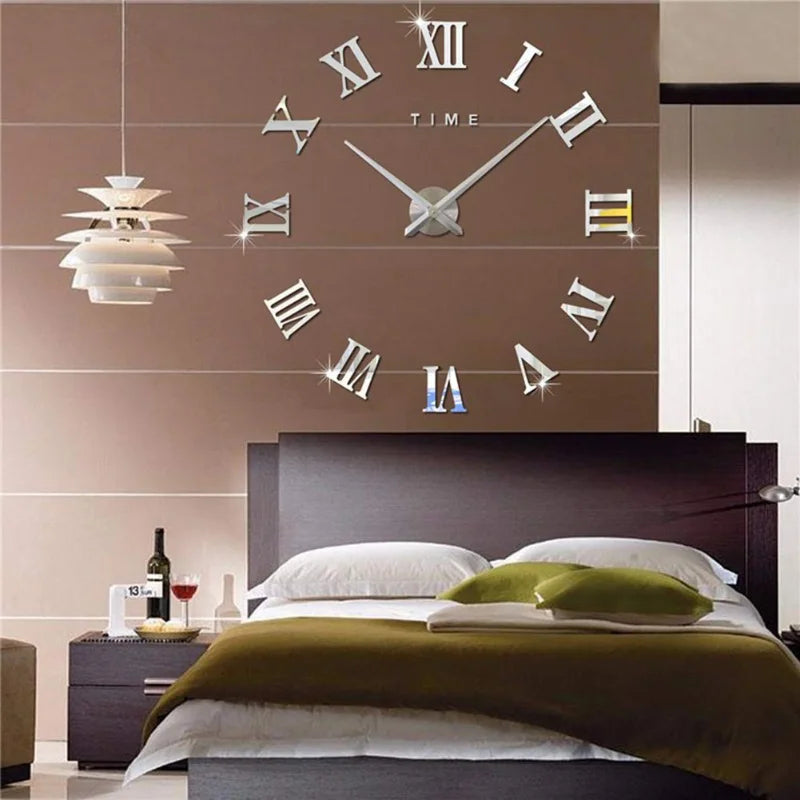 3D Luminous Large Wall Clock Modern Design DIY Digital Table Wall Clocks  Wall Clock Free Shiping Living Room Decorative Watch