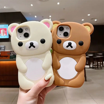 Cartoon Bear Cute 3D Soft Silicone Case for IPhone 13 12 11 14 15 Pro Max XS XR X 7 8 Plus SE 2020 on iPhone 14Pro 15Pro Cover