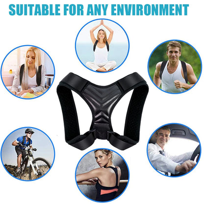 Adjustable Back Posture Corrector Anti-Camel Correction Belt Clavicle Spine Support Posture Trainer for Fitnes Home Office Sport