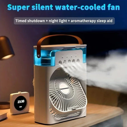 Portable Humidifier Air Conditioner Fan Household Hydrocooling Water mist Cooler Portable Air Adjustment For Office 3 Speed Fan