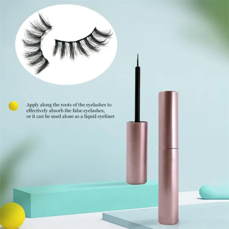 3D Magnetic Eyelashes Set Waterproof Lasting Naturally Magnetic Eyeliner Magnet Eyelashes Makeup Extension False Eyelashes Kit