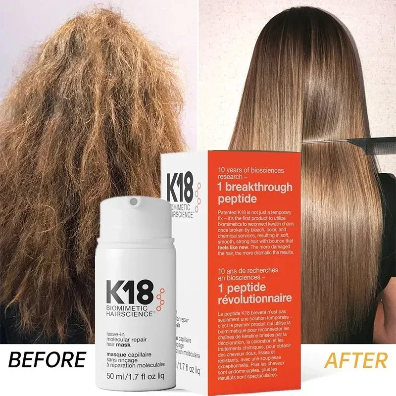 K18 Leave-in Hair Mask Repair Damage Hair Molecular Restore Deep Moisturizing Nourishing Soft Hair Scalp Treatment Hair Care