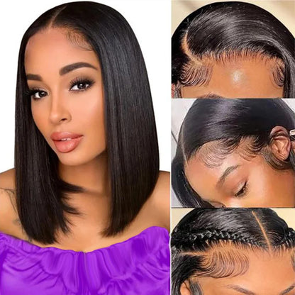 Hot Sale Short BOB Wig T Part Side Part Bob Wigs Lace Frontal Cuticle Aligned Pre Plucked Brazilian Human Hair for Black Women