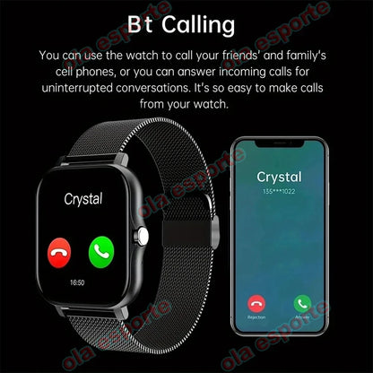 2024 Smartwatch Series 8 1.44 inch Voice Assistant BT Wireless Call Sports Fitness Smartwatch Men Women For Android iOS PK Galax