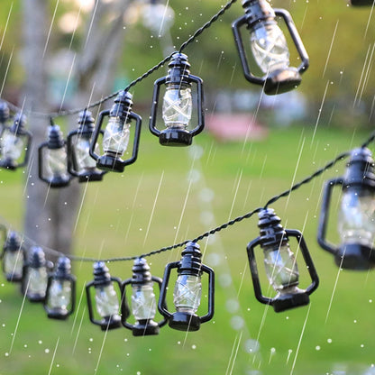 LED Solar Lamp String Kerosene Bottle Retro Light String Christmas Decoration Lamp Garden Atmosphere Light Outdoor Camping Light