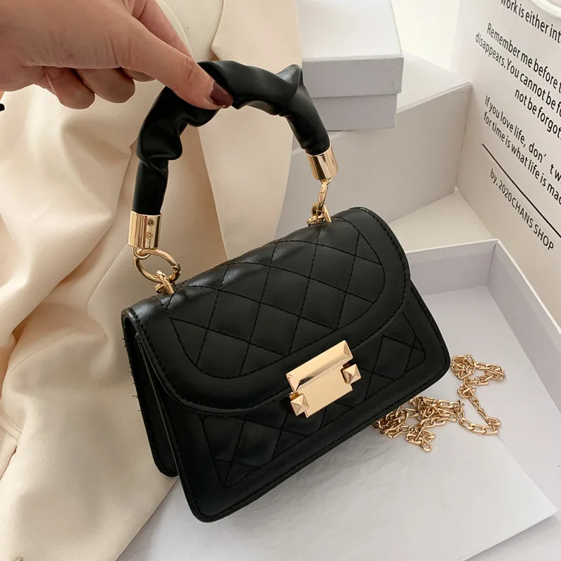 Women's Bag Popular Ins Women's Bag 2023 Classic Korean Fashion Hand Bag Small Square Chain Crossbody Bag