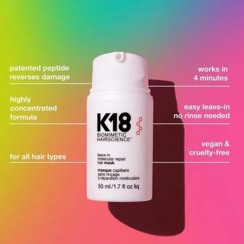 K18 Leave-in Hair Mask Repair Damage Hair Molecular Restore Deep Moisturizing Nourishing Soft Hair Scalp Treatment Hair Care