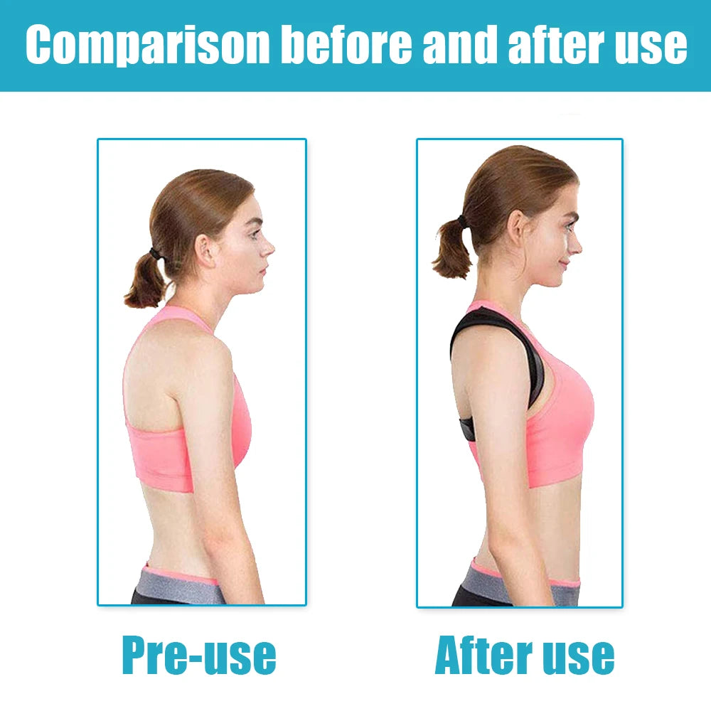 Adjustable Back Posture Corrector Anti-Camel Correction Belt Clavicle Spine Support Posture Trainer for Fitnes Home Office Sport