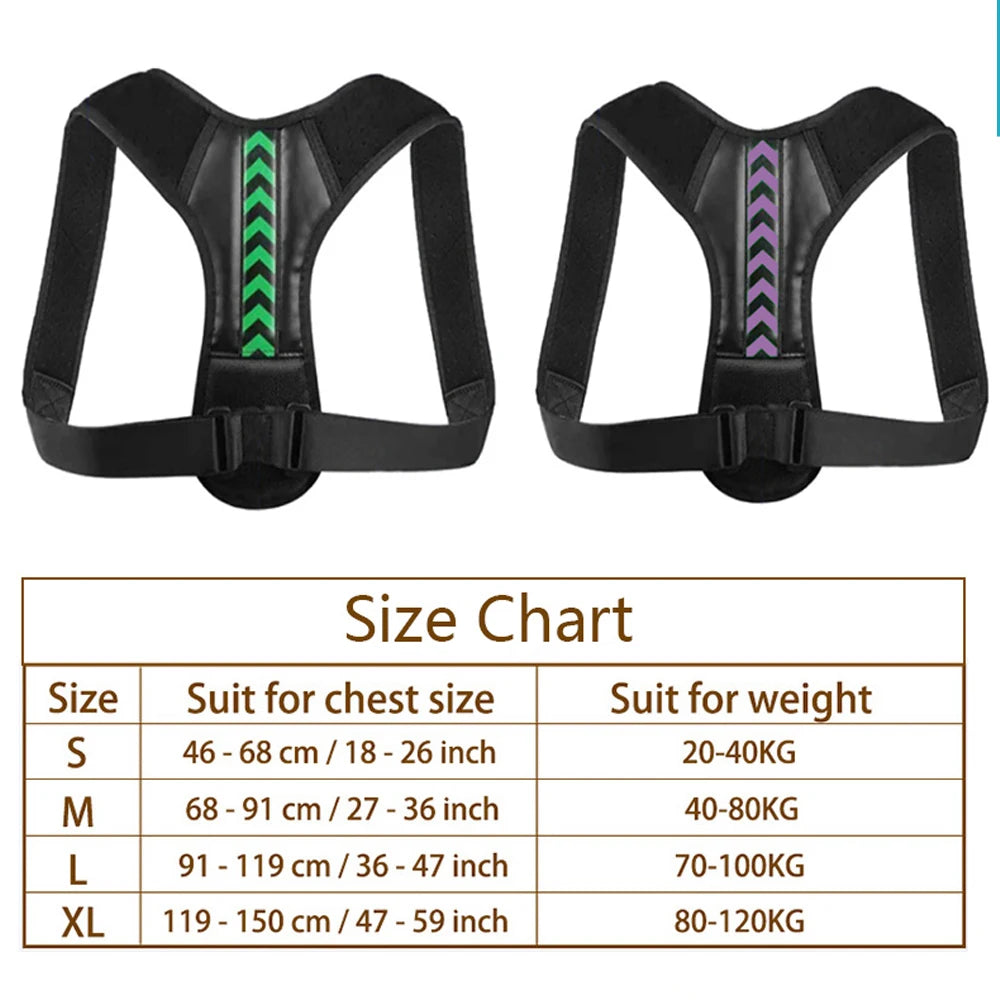 Adjustable Back Posture Corrector Anti-Camel Correction Belt Clavicle Spine Support Posture Trainer for Fitnes Home Office Sport