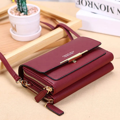 New Pu Leather Women Handbags Female Multifunctional Large Capacity Shoulder Bags Fashion Crossbody Bags For Ladies Phone Purse