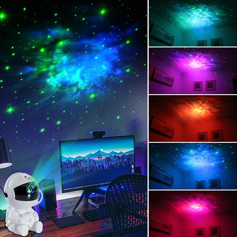 Astronaut Star Projector Night Light with Remote Control 360 Adjustable Design Bedroom Nebula Galaxy Projector Lights Kids Gift