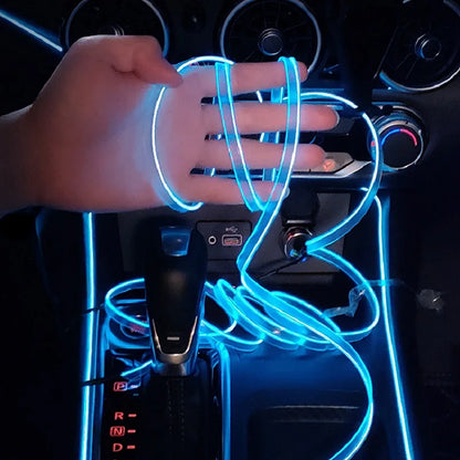 Car Interior Light LED Strip Decoration Flexible Neon Lights Car Atmosphere