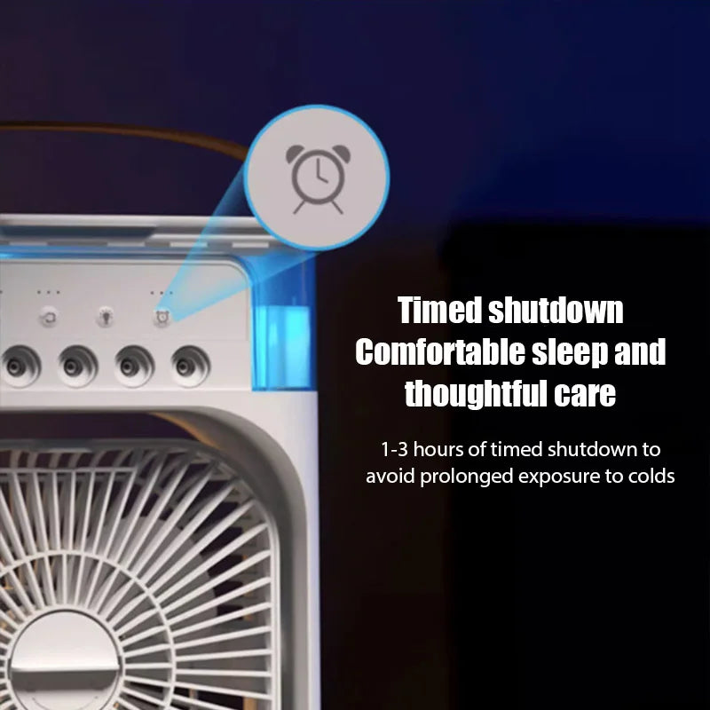 Portable Humidifier Air Conditioner Fan Household Hydrocooling Water mist Cooler Portable Air Adjustment For Office 3 Speed Fan