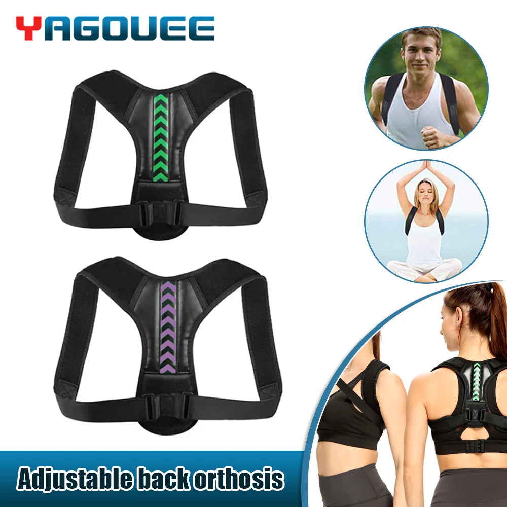 Adjustable Back Posture Corrector Anti-Camel Correction Belt Clavicle Spine Support Posture Trainer for Fitnes Home Office Sport