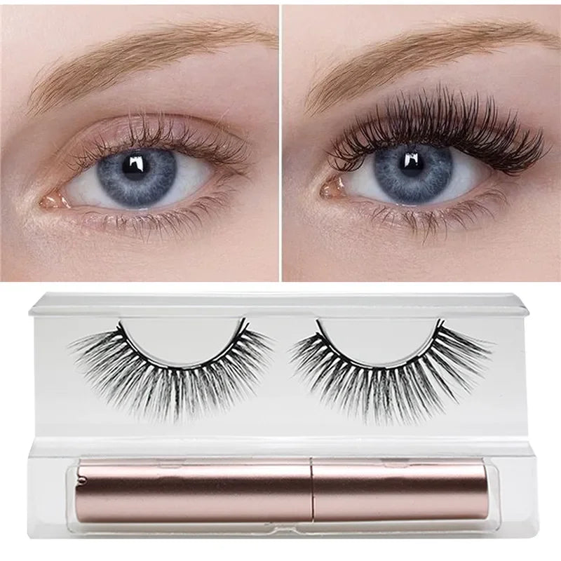 3D Magnetic Eyelashes Set Waterproof Lasting Naturally Magnetic Eyeliner Magnet Eyelashes Makeup Extension False Eyelashes Kit